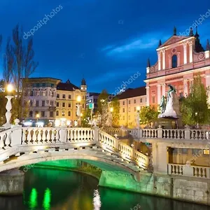 Station Between Dragon And Triple Bridges , Ljubljana Slovenia